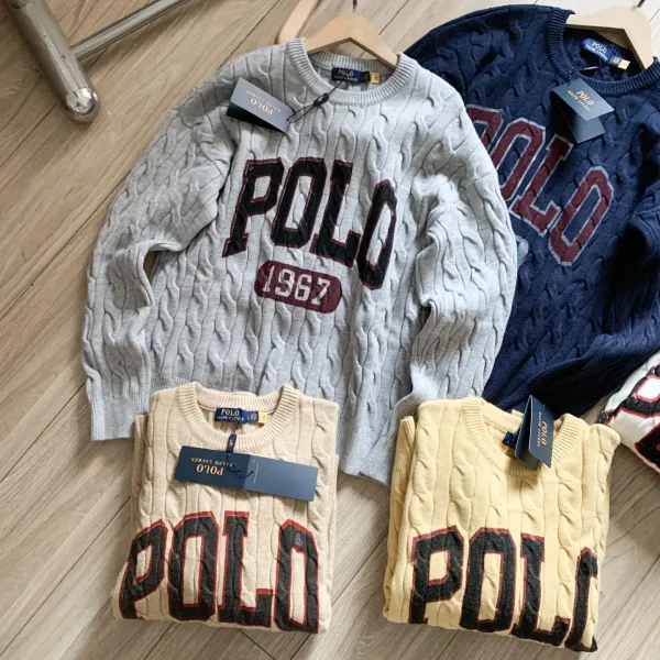 Polo Ralph Lauren Cable Knit Sweater Beige Sweater - 7