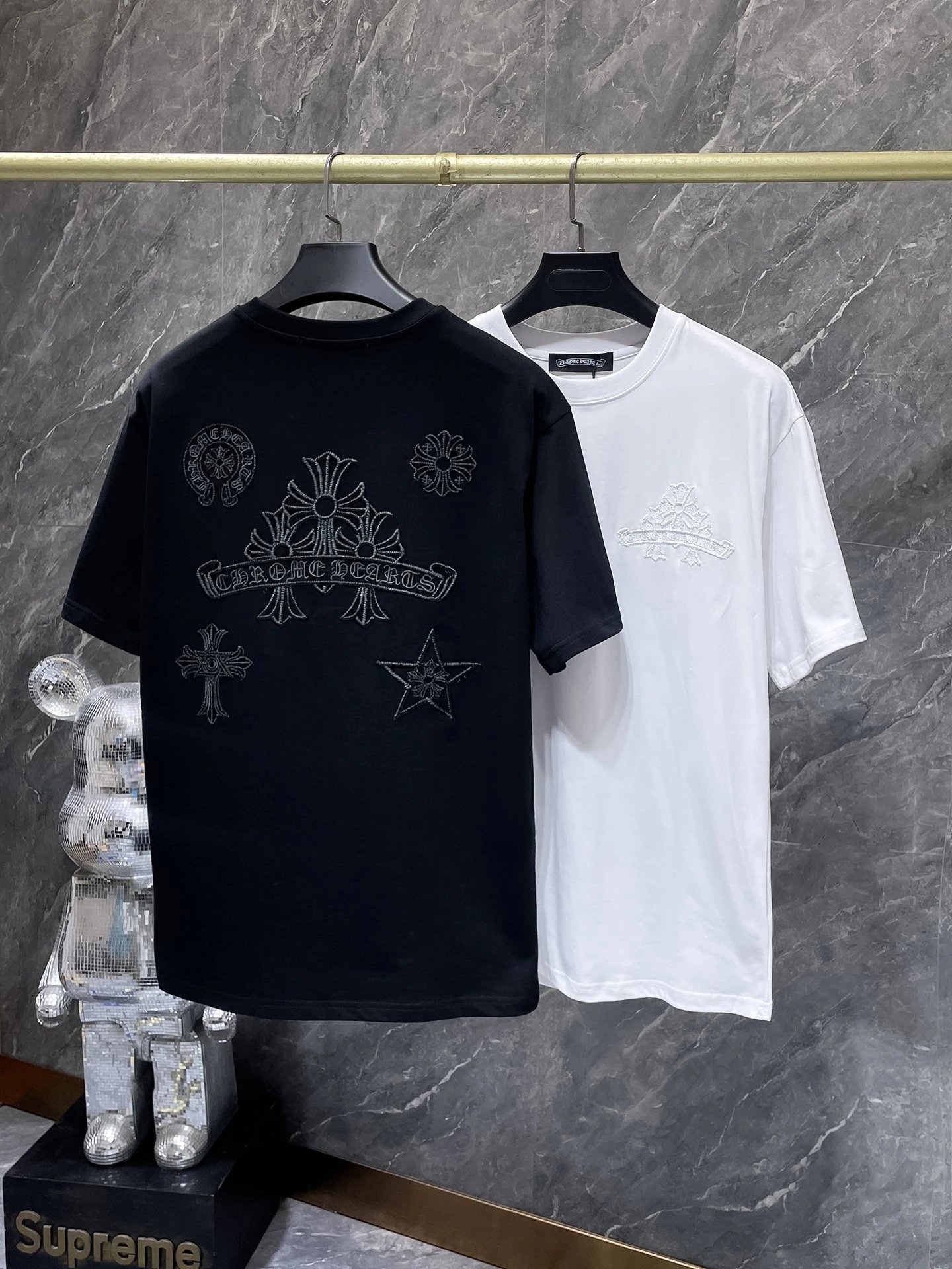 Design St Barth x Unknown Brand Graphic Print Black Oversized T-Shirt T-Shirts - 19