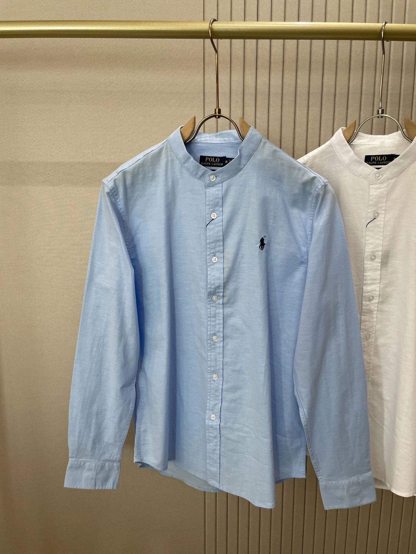 Polo Ralph Lauren Mandarin Collar Shirt Navy Blue - 26