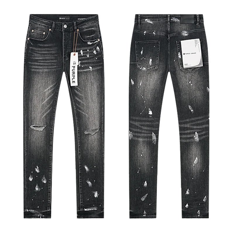 Amiri Paint Splatter Distressed Slim Fit Jeans - 8