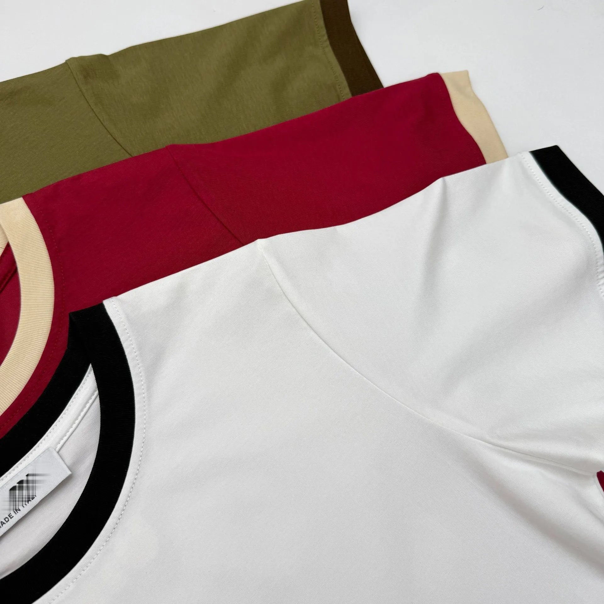 Miu Miu Logo Ringer T-Shirt Burgundy - 13