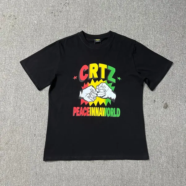 Corteiz Script Logo Black T-Shirt - 35
