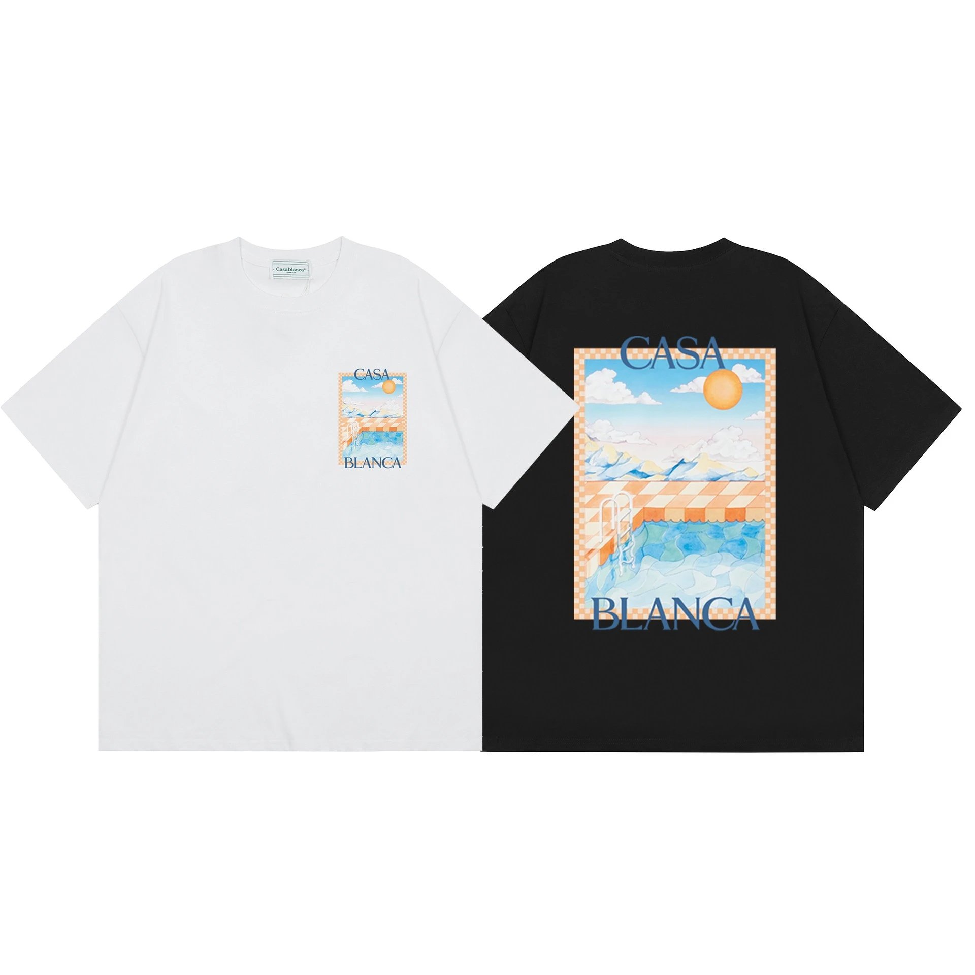 Casablanca Casa Blanca Pool Print White T-Shirt - 22