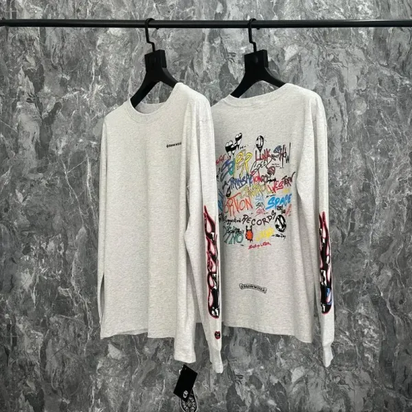Chrome Hearts Multicolor Cross Cluster Long Sleeve T-Shirt Black - 28
