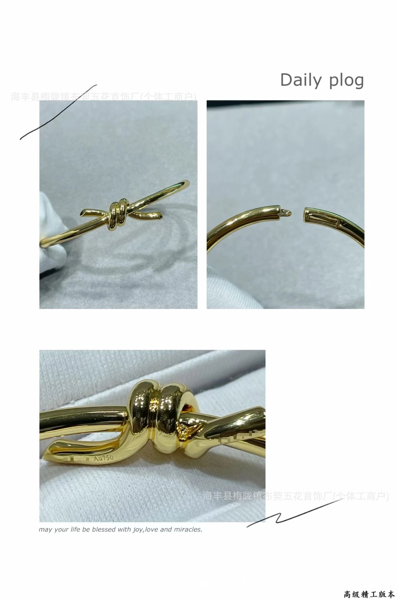 Design Knot-Style Crystal-Embellished Bangle Bracelet Jewelry - 3