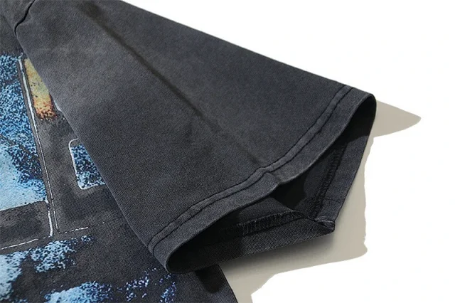 Unbranded T-Shirts Washed graphic-print short-sleeve T-shirt product detail image 10