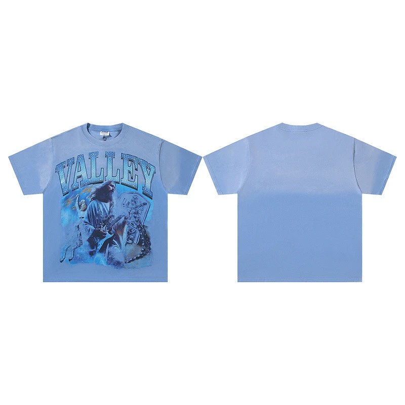 Design Valley Dreams x Hong Kong Action Film Poster Graphic T-Shirt Gray T-Shirts - 29