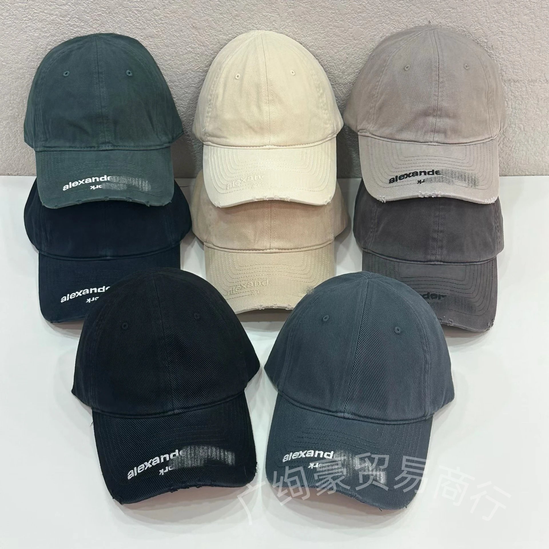 Design Distressed Washed Gray Baseball Cap - 4