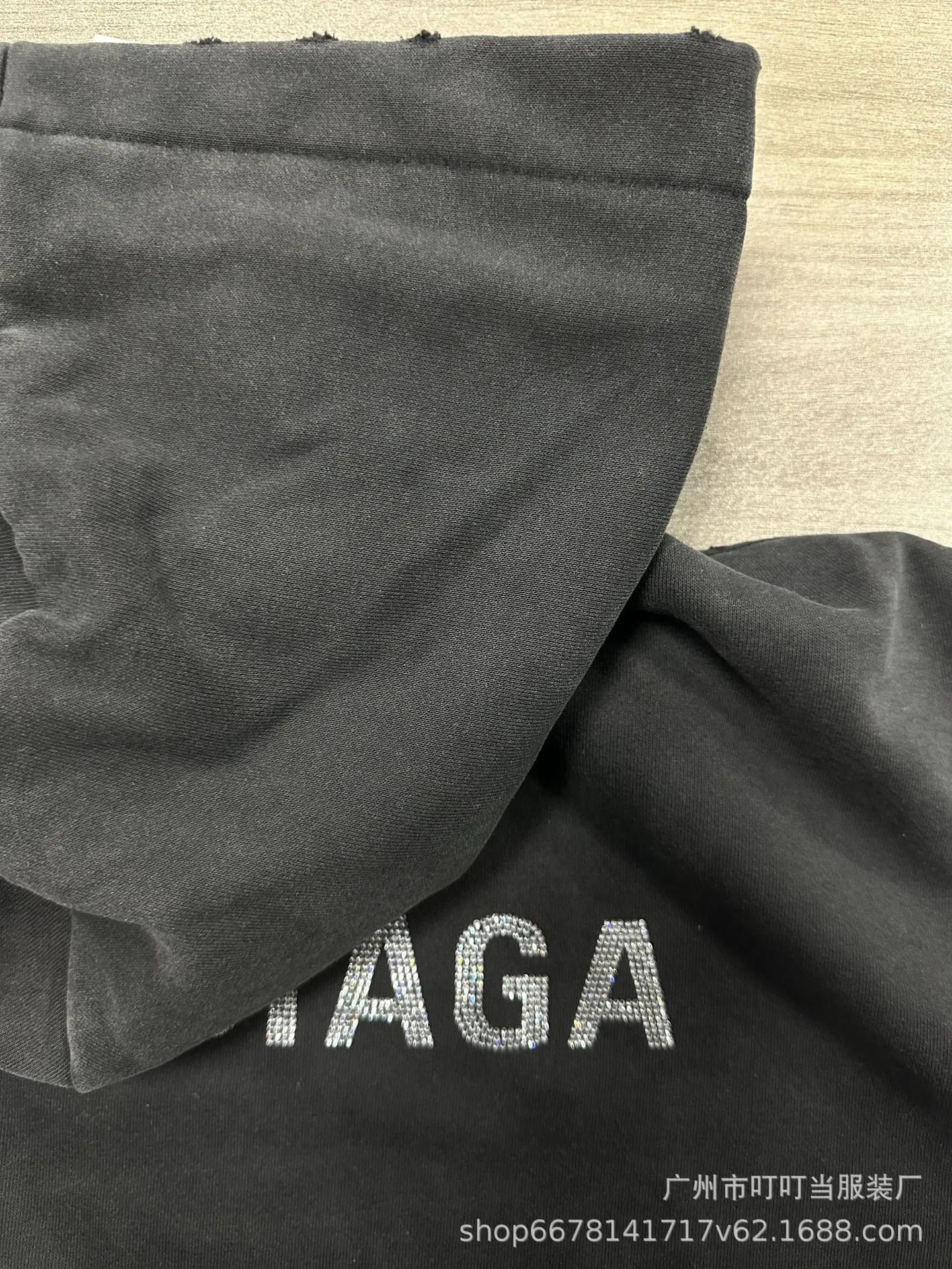 Balenciaga Graphic Print Oversized Hoodie Black - 13