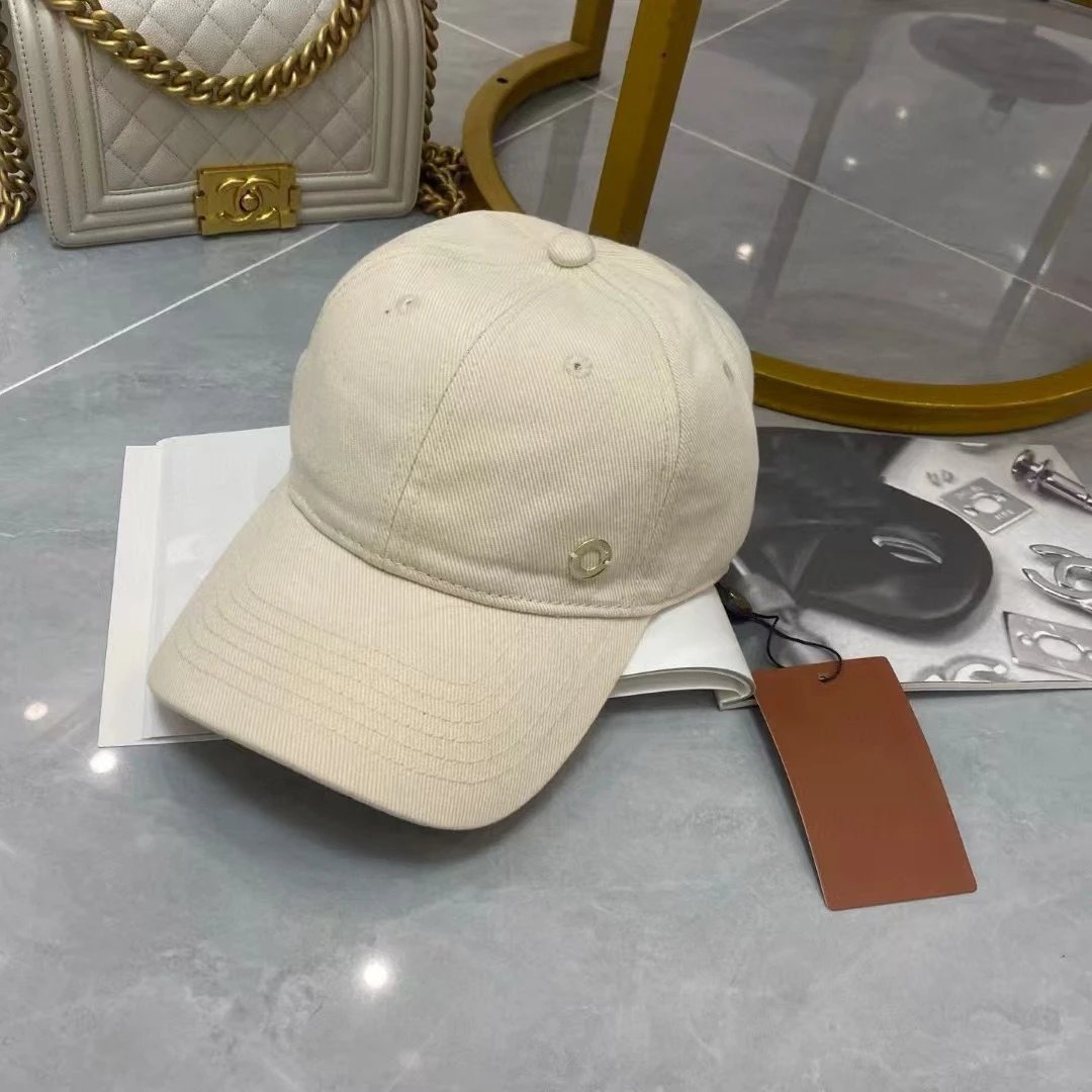 Chanel Logo Pin Baseball Cap Black - 6