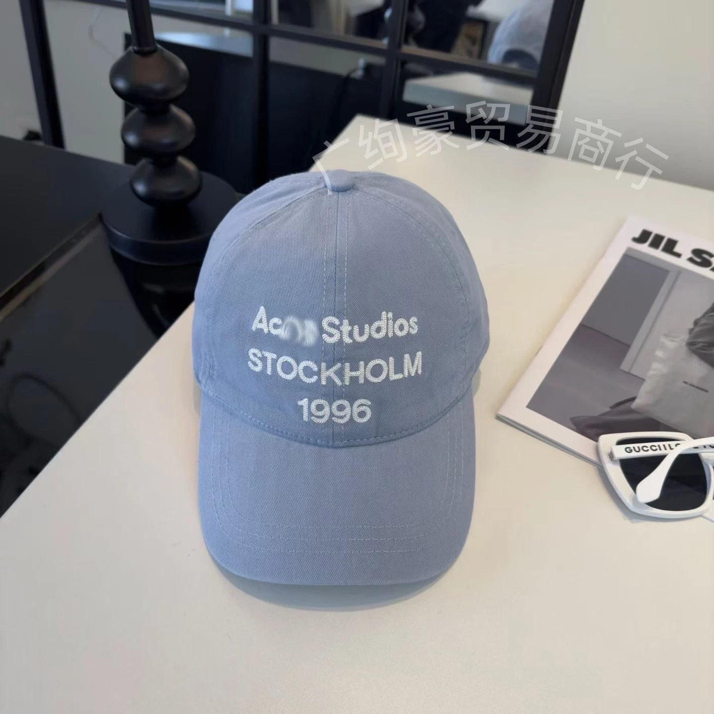 Acne Studios Stockholm 1996 Embroidered Baseball Cap Gray - 9