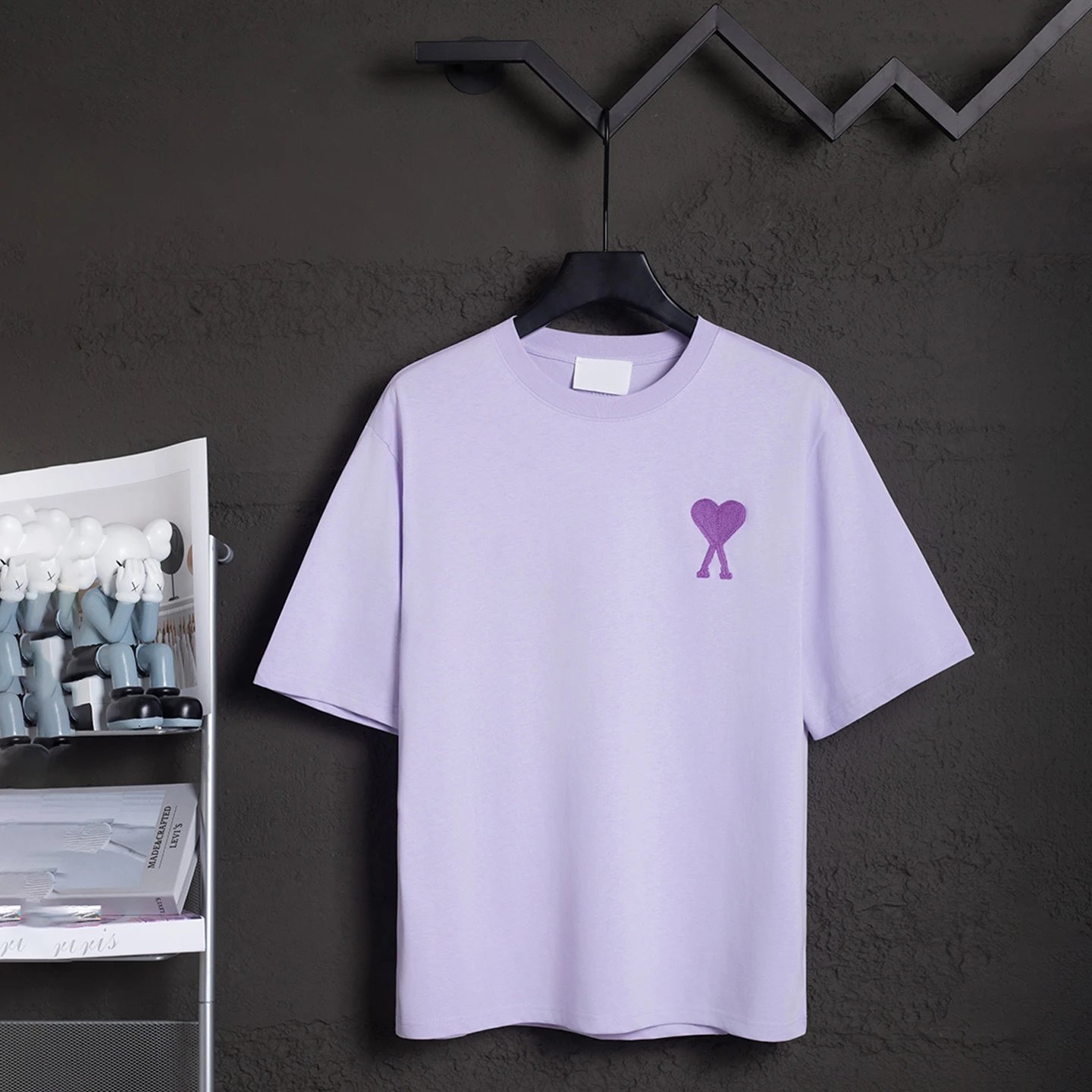 Ami Paris Heart Logo Beige T-Shirt - 29