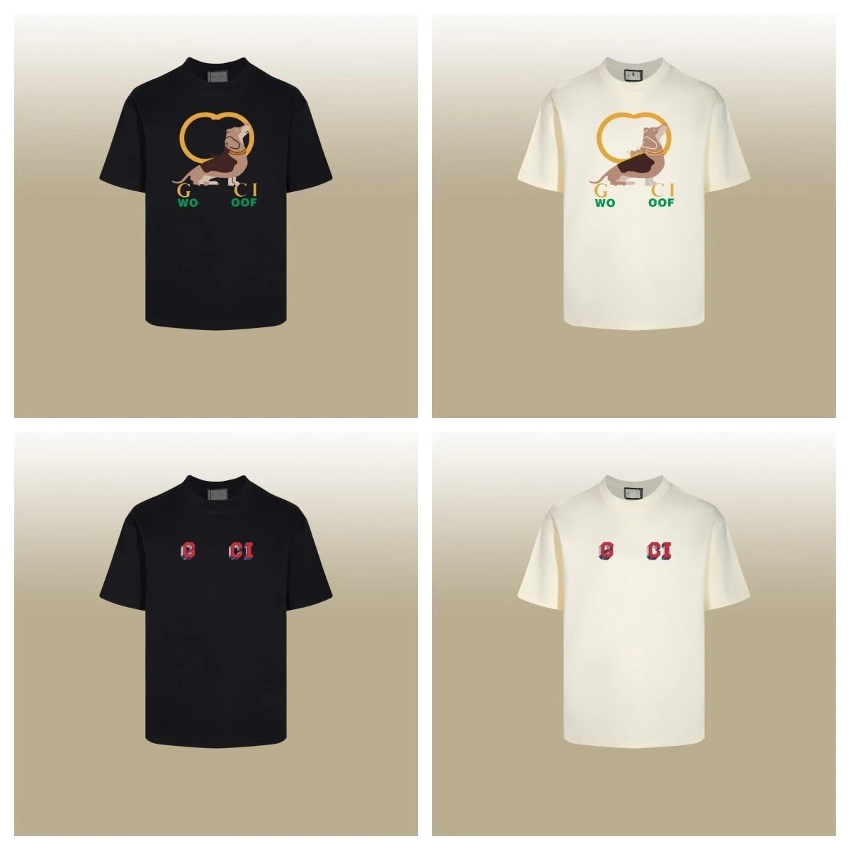 Gucci Woof Graphic Print Black T-Shirt - 8
