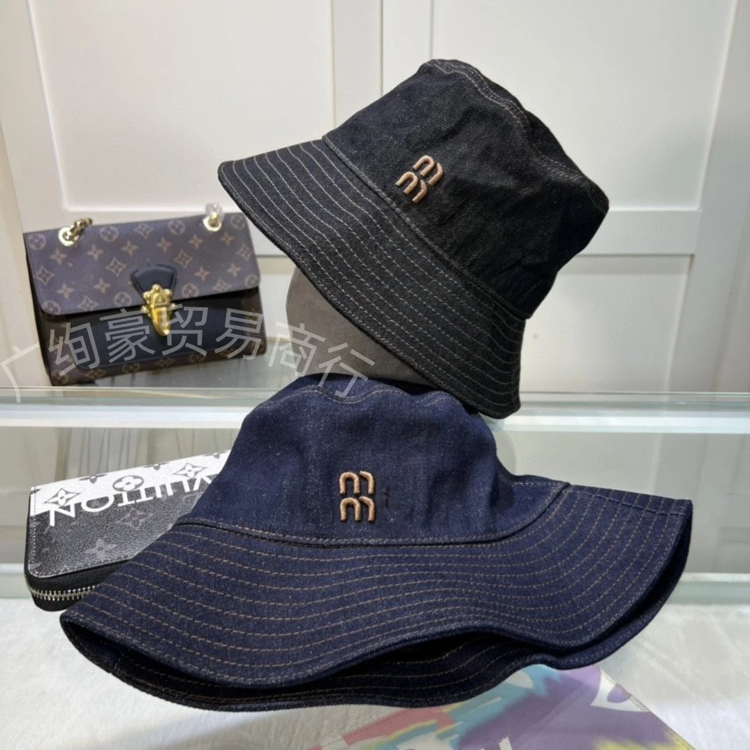 Denim Tears Bucket Hat Navy Blue Denim Hat - 6