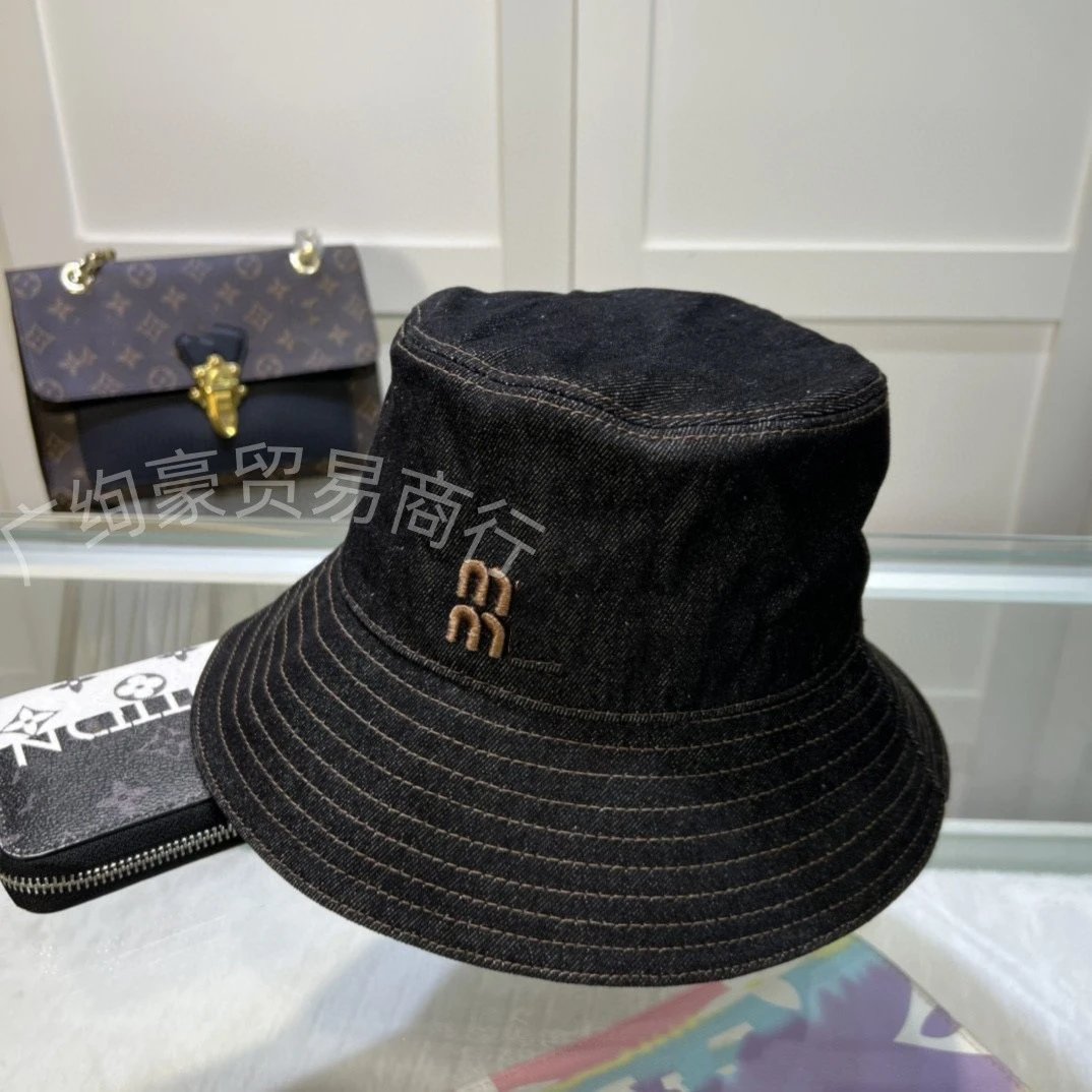 Denim Tears Bucket Hat Navy Blue Denim Hat - 4