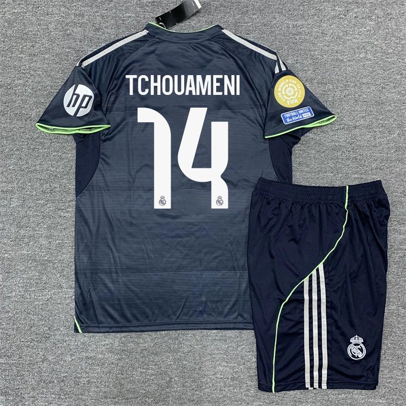 Real Madrid Carvajal #2 Away Kit Navy Green Jersey and Shorts Set - 21