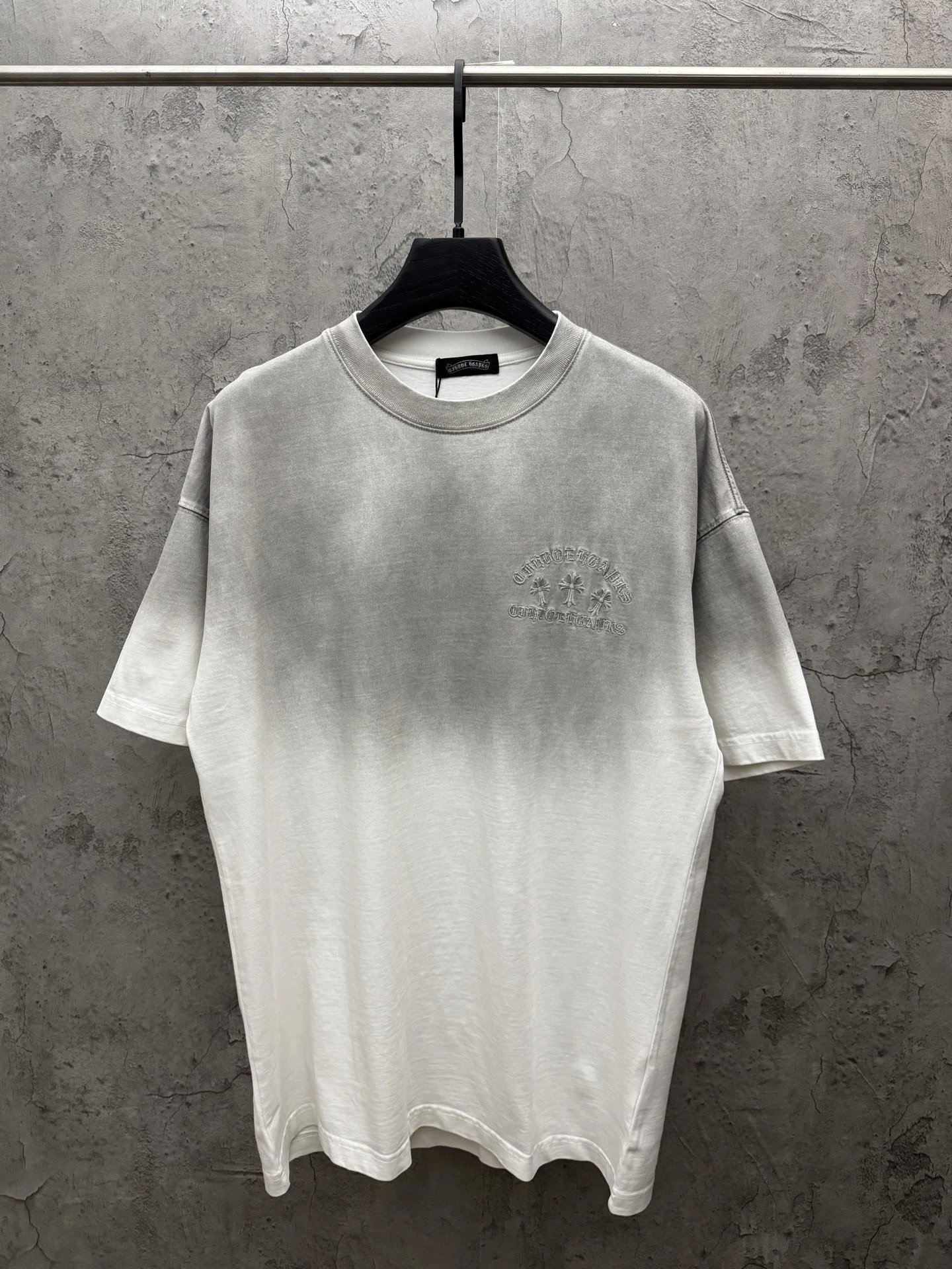 Chrome Hearts Embroidered Washed Black T-Shirt - 12