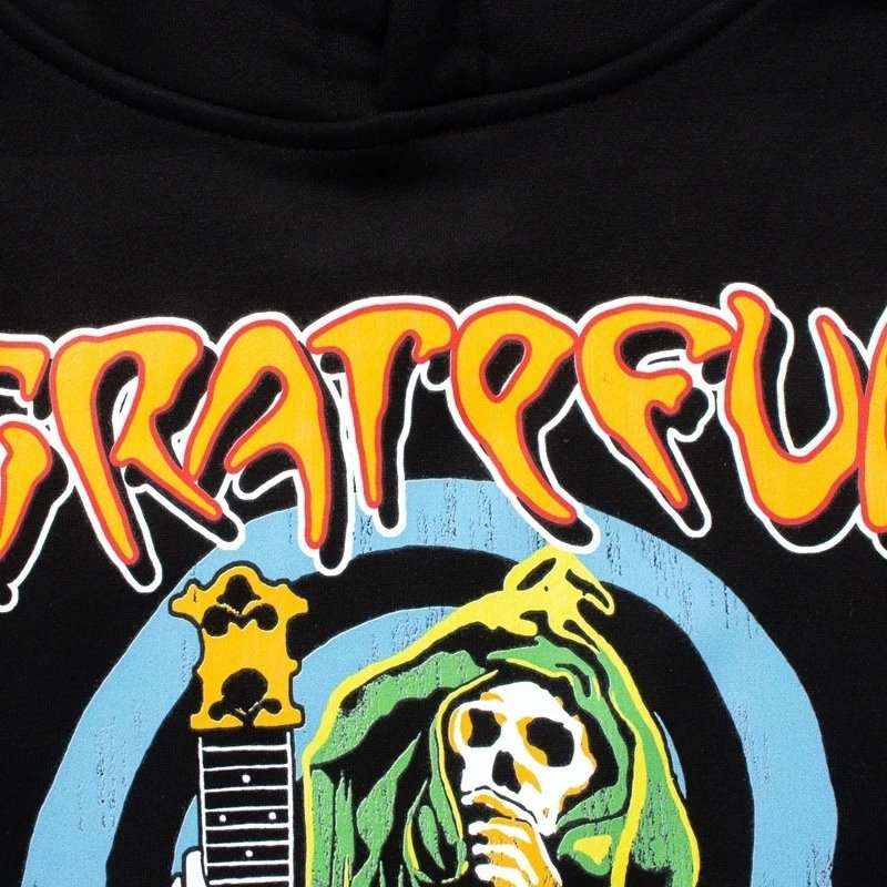 Design Grateful Dead x Unknown Artist Hoodie Black Hoodie - 13