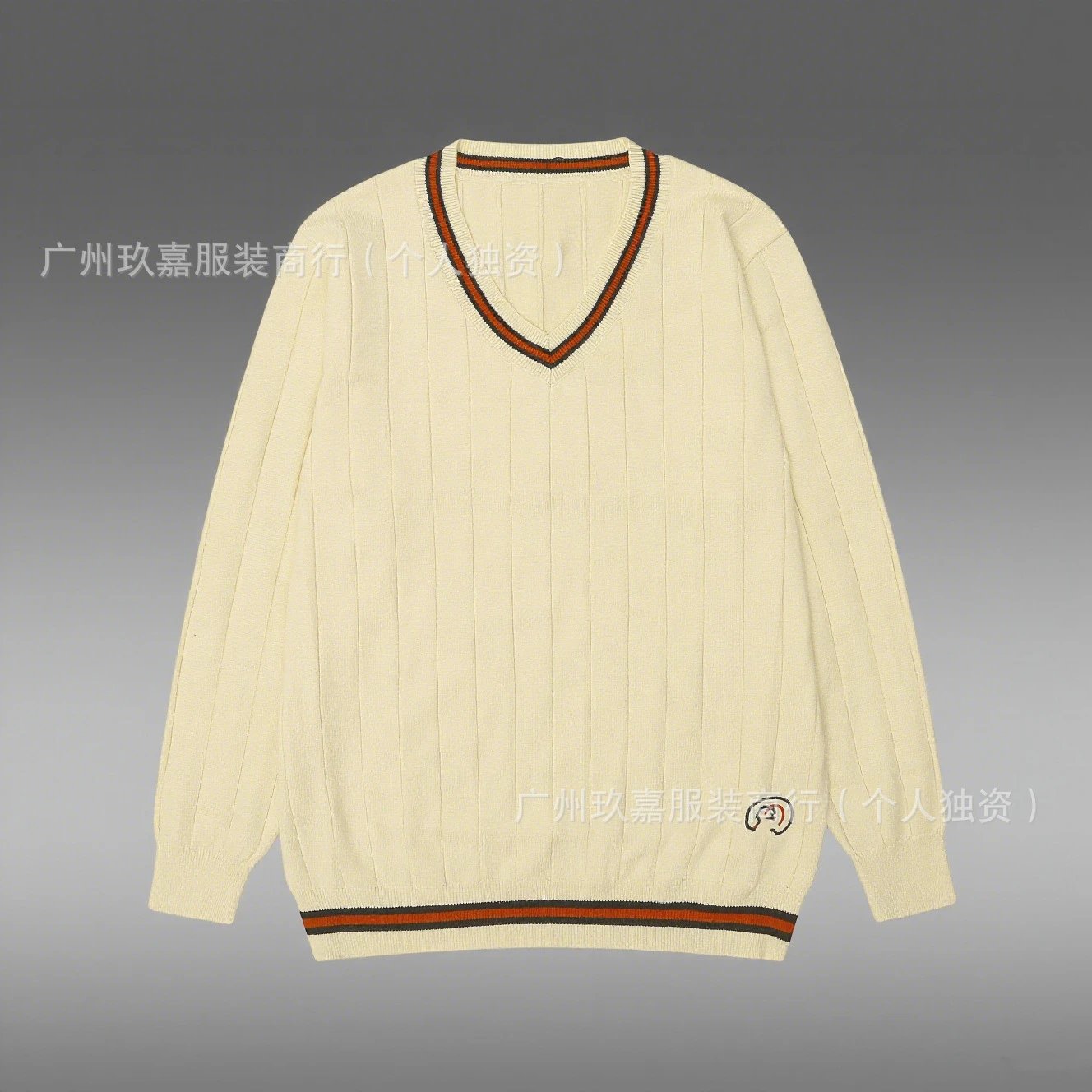 Design Paper Airplane Graphic Knit Sweater White - 5