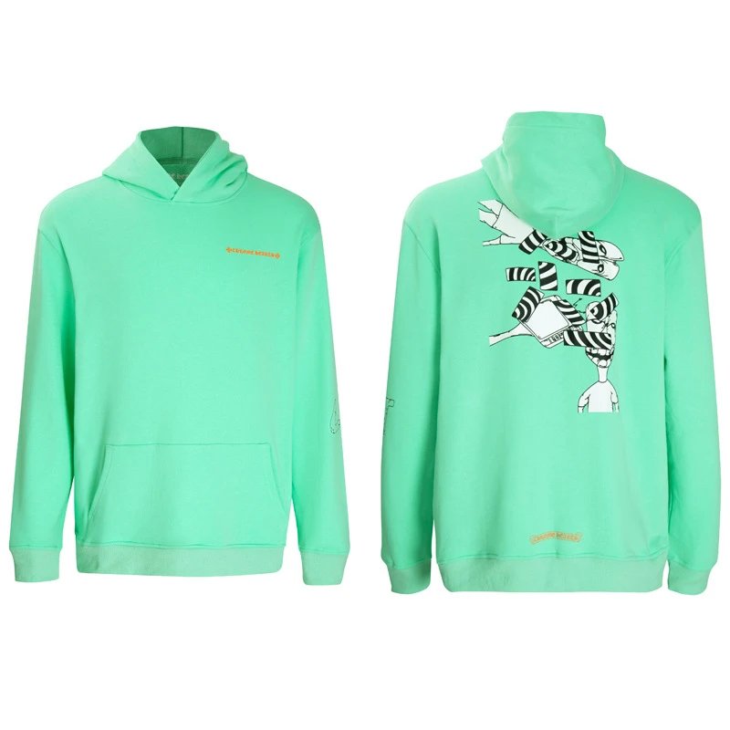 Design Hoodie White with Red Sleeve Logos - 78