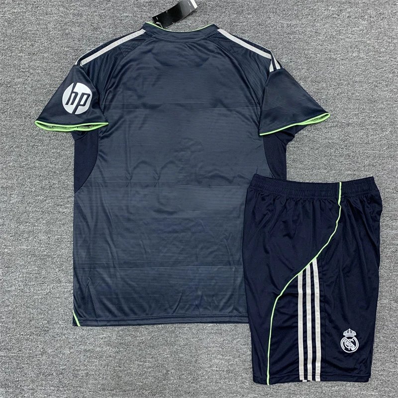 Real Madrid Carvajal #2 Away Kit Navy Green Jersey and Shorts Set - 9