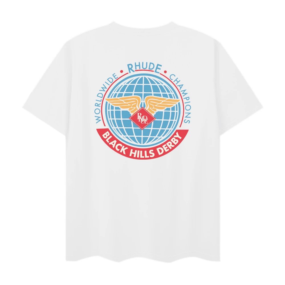 Rhude Town and Country Graphic T-Shirt White - 6