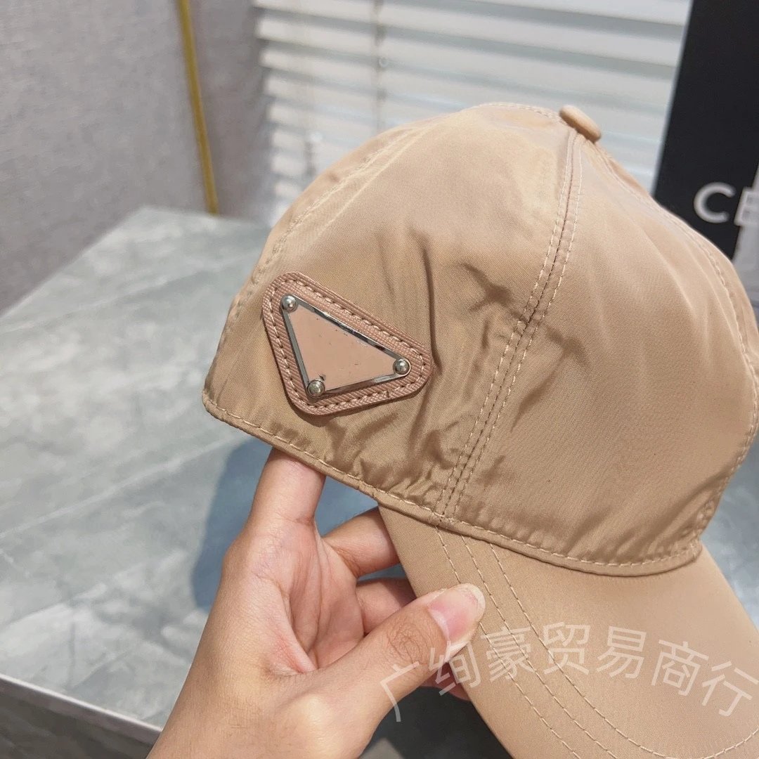 Prada Triangle Logo Baseball Cap Beige - 10