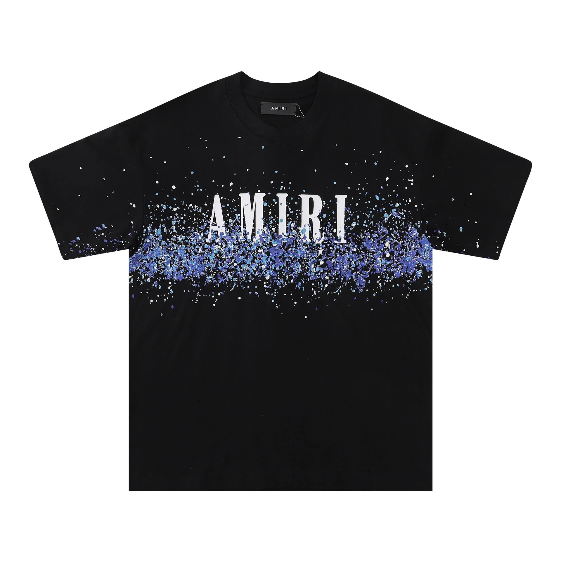 Amiri Paint Splatter Logo Black T-Shirt - 19
