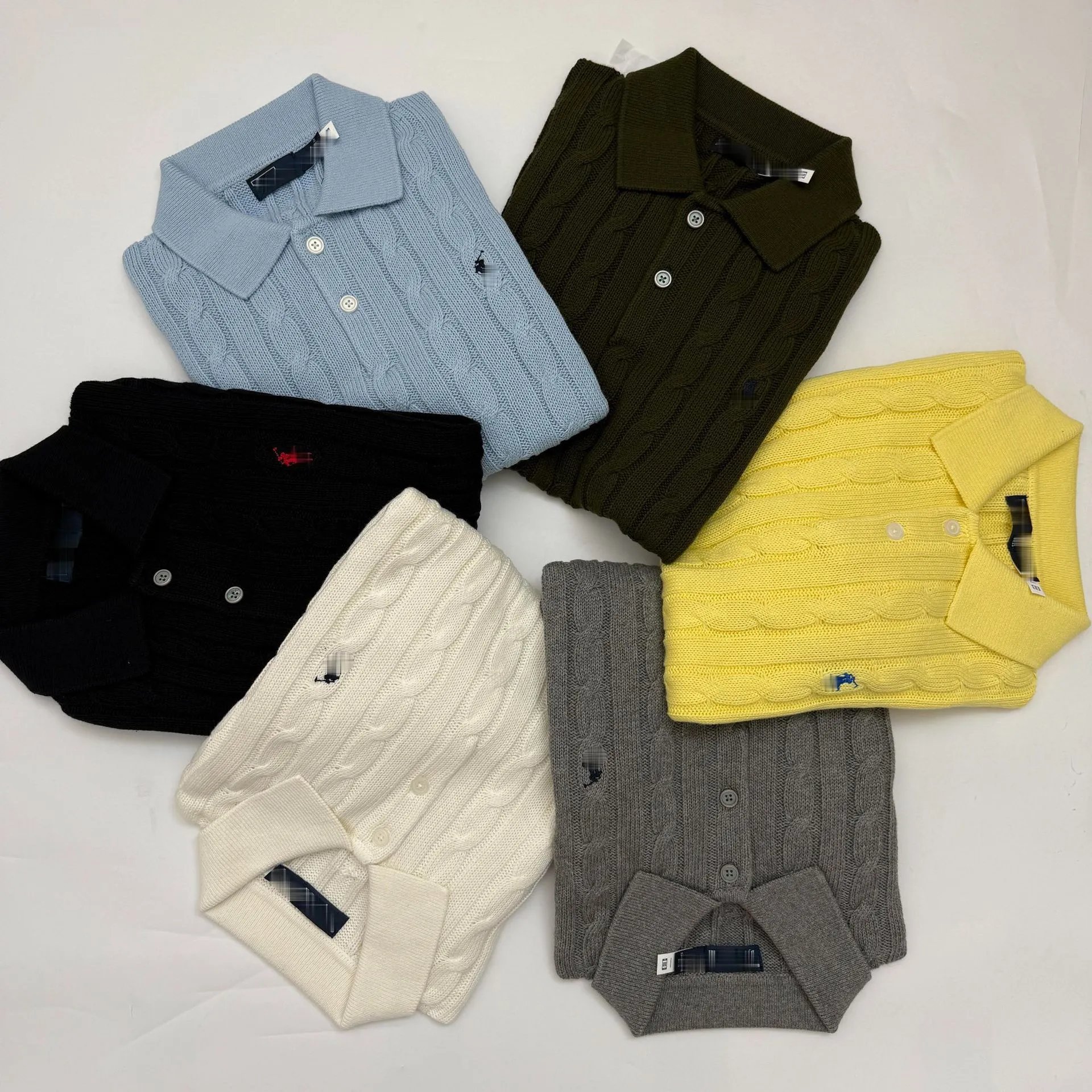 Fred Perry Cable Knit Polo Olive Green Polo Shirt - 13