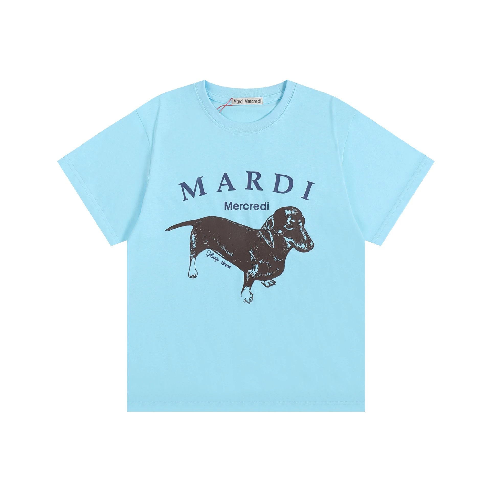 Mardi Mercredi Dachshund Graphic Tee Green T-Shirt - 10