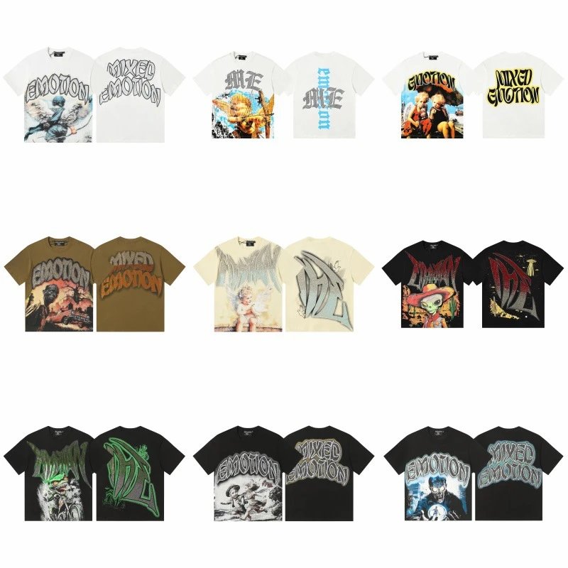 Hellstar Emotions Never Die Studded Graphic T-Shirt Black - 3