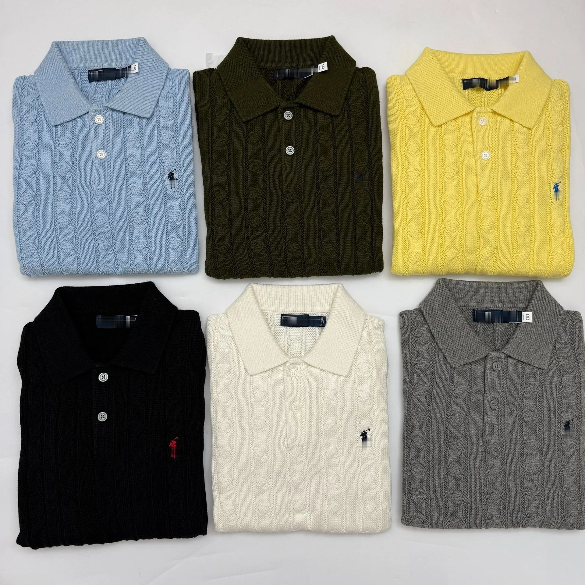 Fred Perry Cable Knit Polo Olive Green Polo Shirt - 12