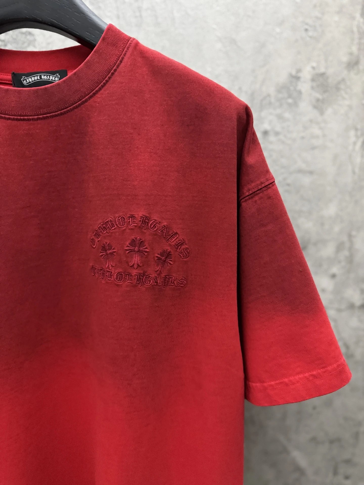 Chrome Hearts Embroidered Washed Black T-Shirt - 25