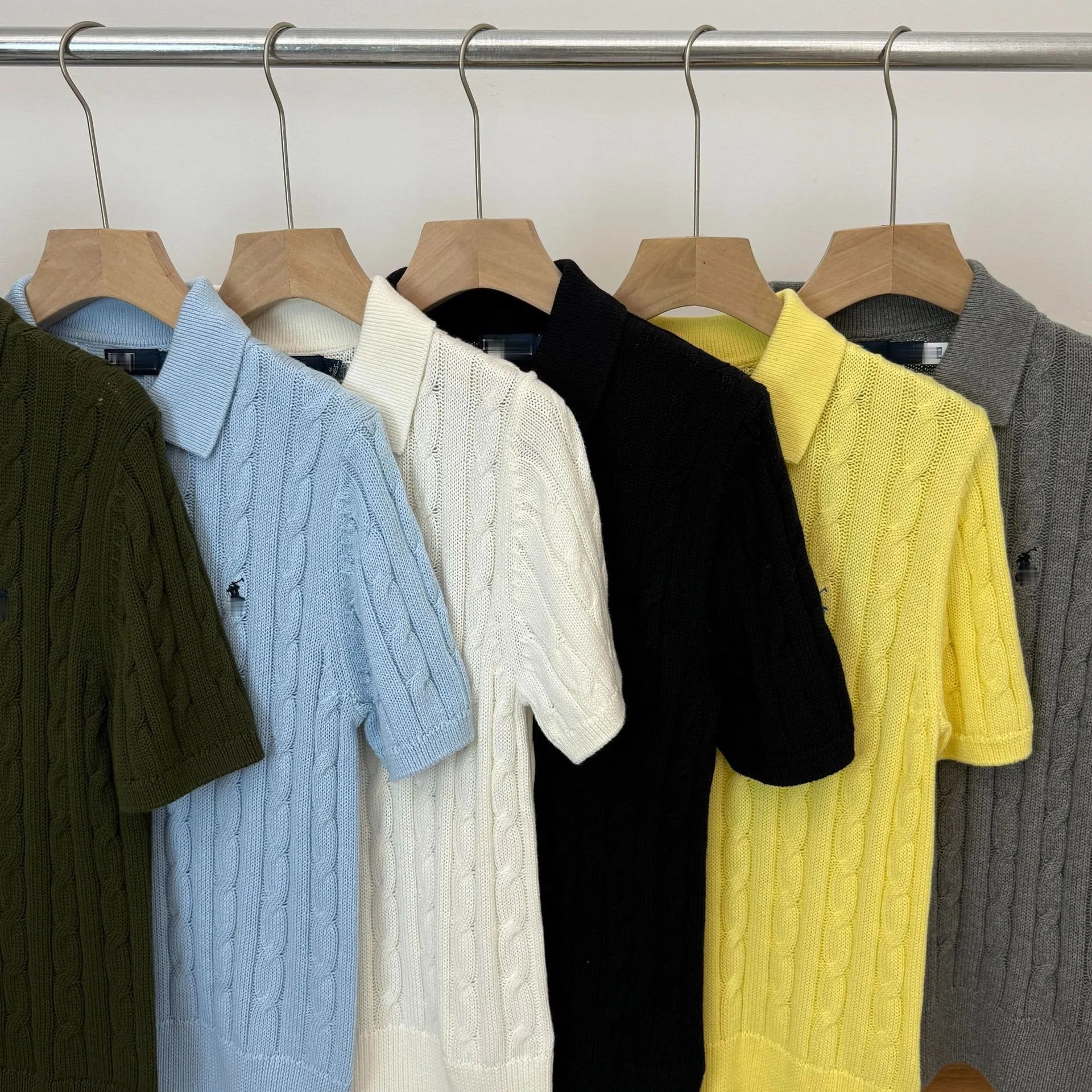 Fred Perry Cable Knit Polo Olive Green Polo Shirt - 4