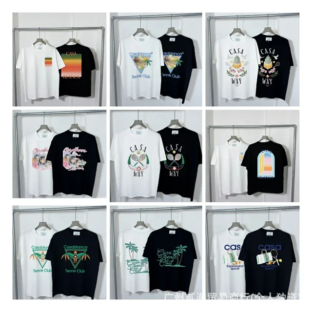 Casablanca T-Shirts Graphic-Print Crewneck product detail image 1