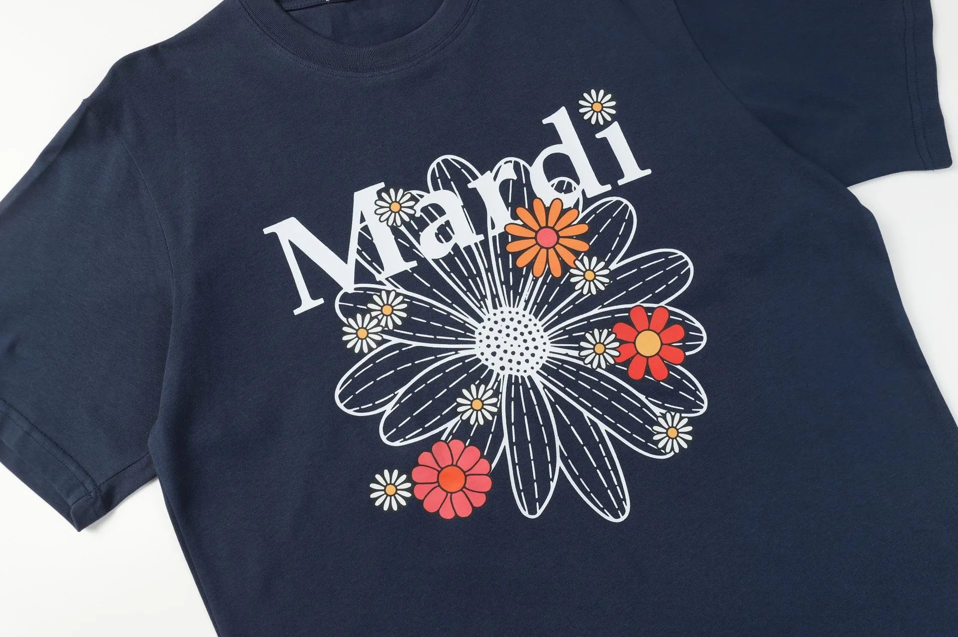 Mardi Mercredi Floral Print Oversized T-Shirt White - 6
