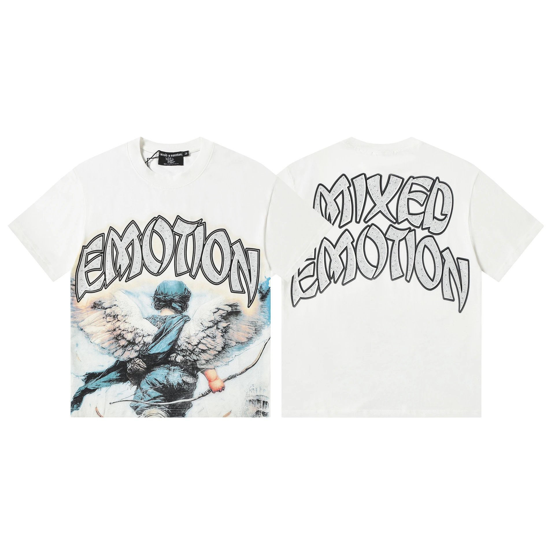 Hellstar Emotions Never Die Studded Graphic T-Shirt Black - 11