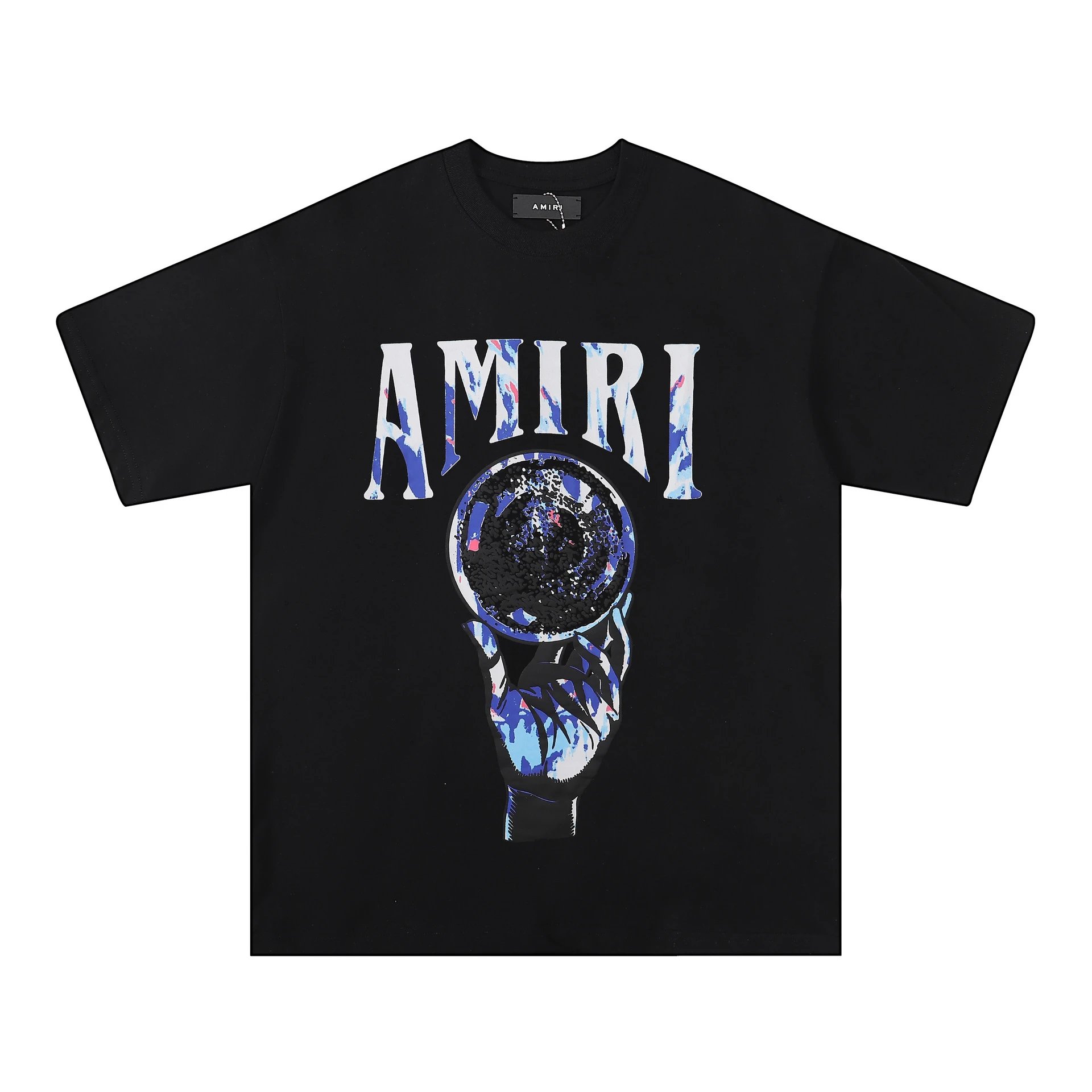 Amiri Paint Splatter Logo Black T-Shirt - 3