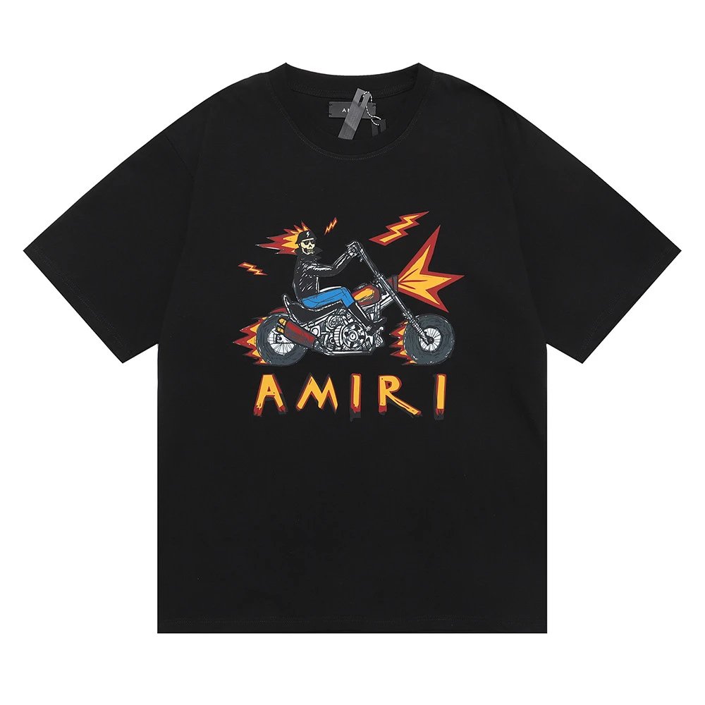 Amiri Monogram Logo T-Shirt Light Blue - 47