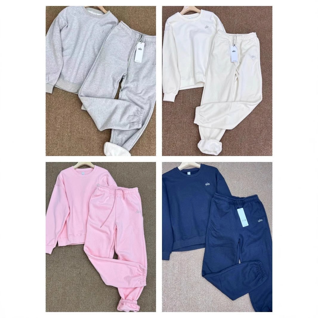 Alo Yoga Set Gray Wh