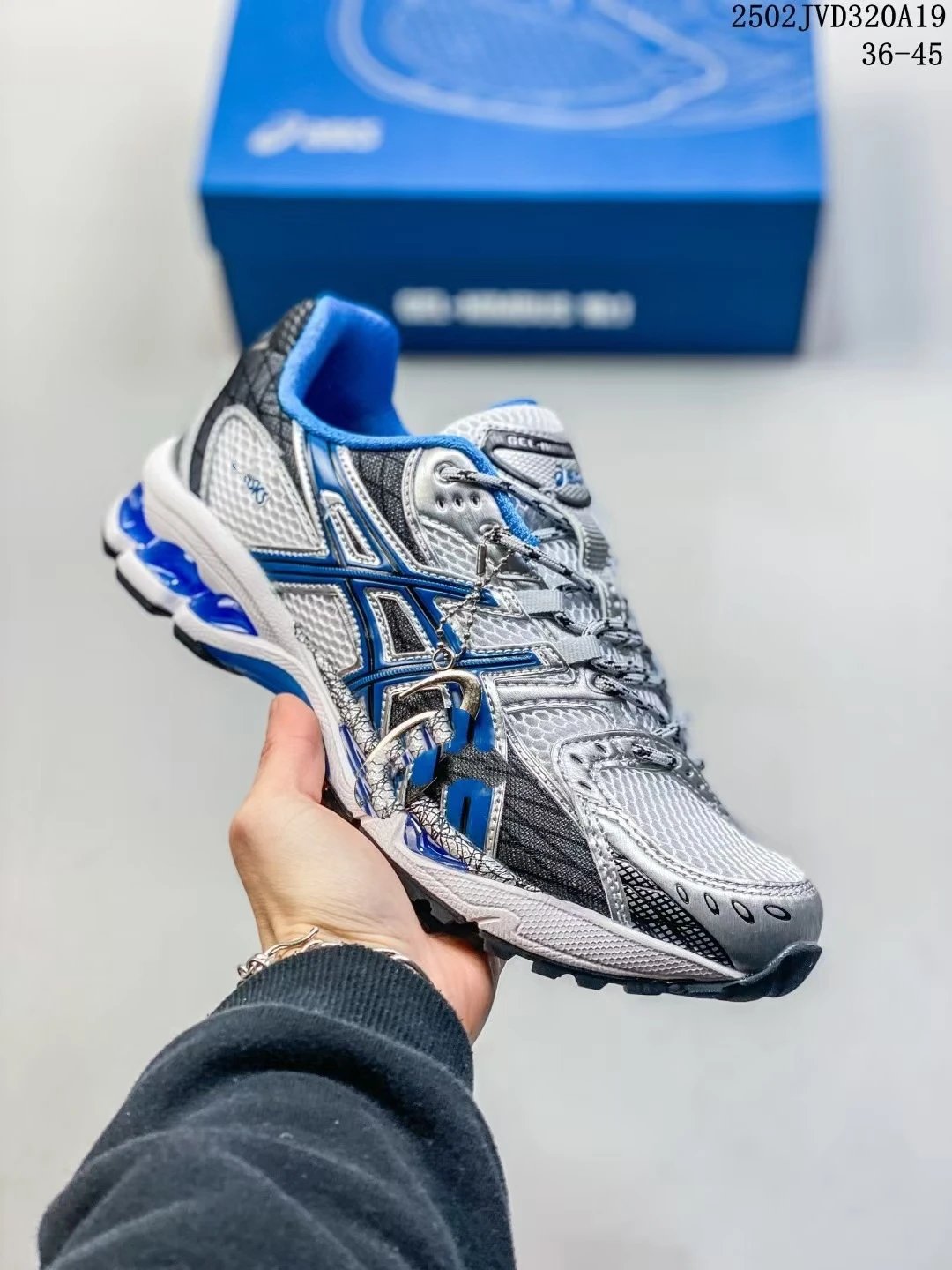 Asics Gel-Kayano 14 Navy Silver Running Shoes - 3