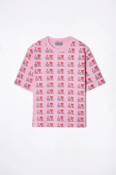 Design Ashley Williams I Love Me Print Pink T-Shirt T-Shirts - 1