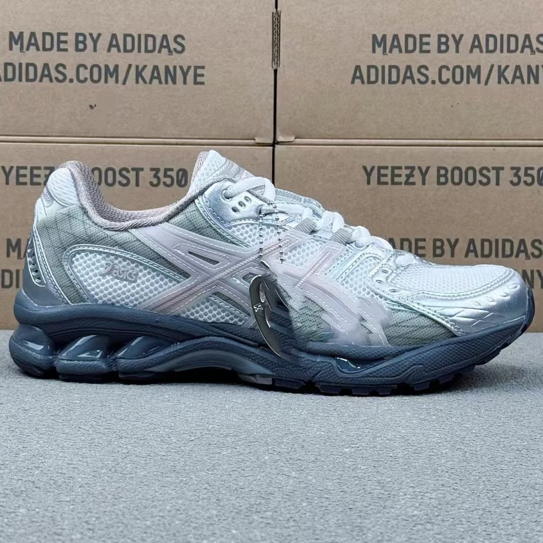 Asics Gel-Kayano 14 Navy Silver Running Shoes - 8