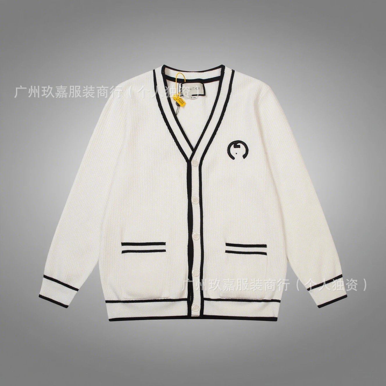 Design Paper Airplane Graphic Knit Sweater White - 14