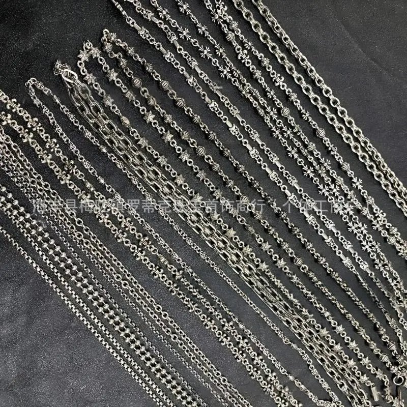 Design Silver Chain Link Necklace with Lobster Clasp Jewelry - 2