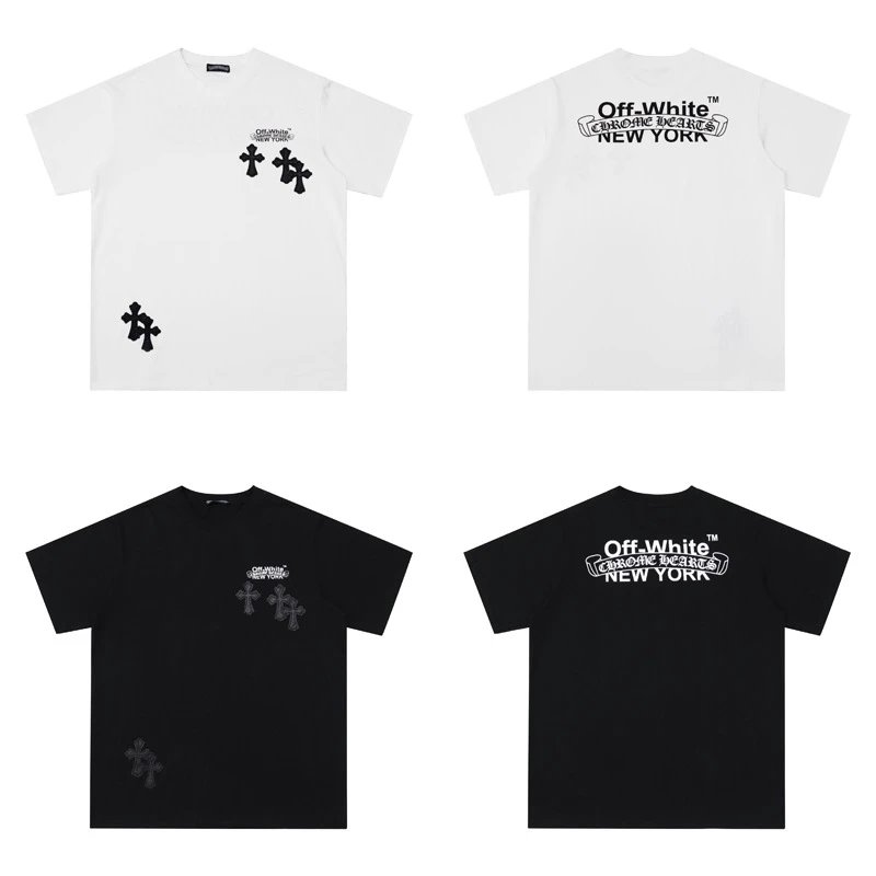 Chrome Hearts Logo Embroidered Black T-Shirt - 13