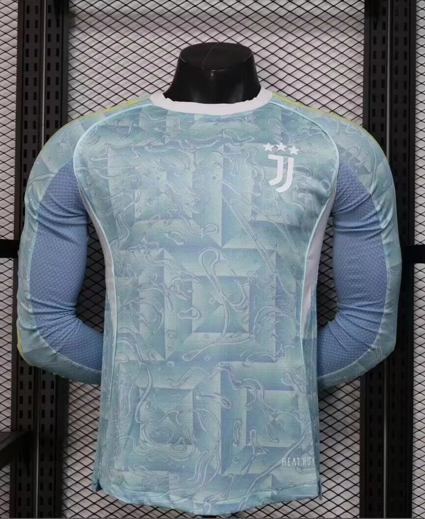 Inter Miami CF 2024 Away Jersey Light Blue Pink Trim Long-Sleeve Soccer Jersey - 7