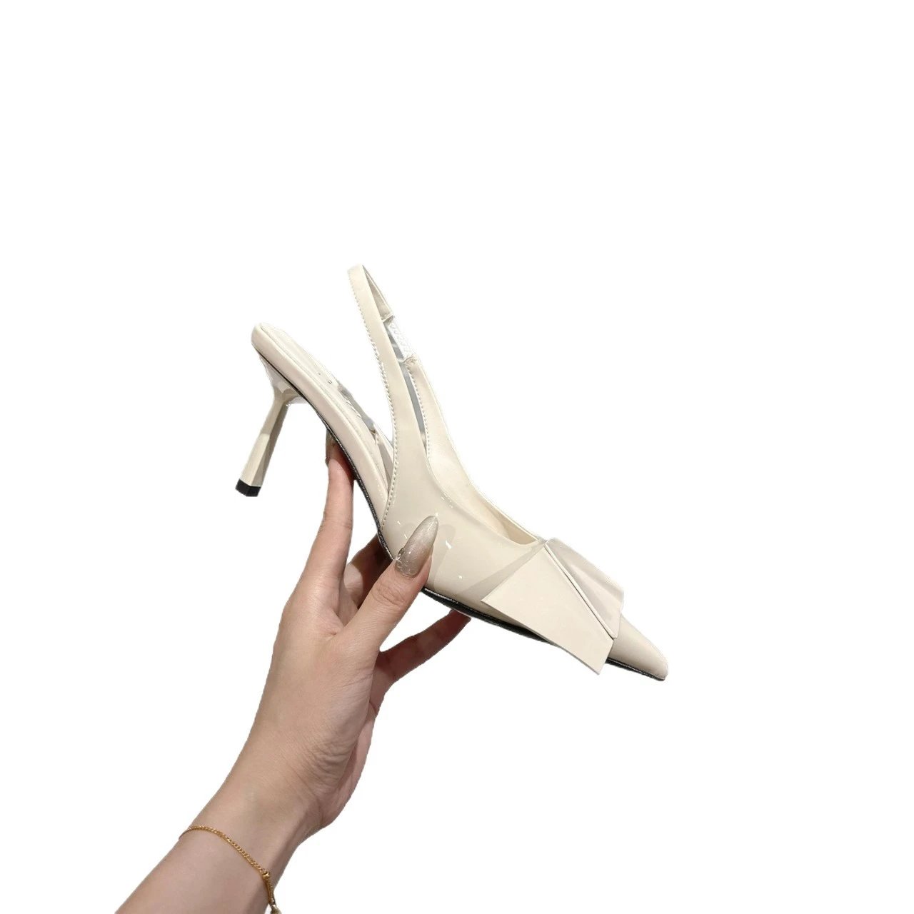 Unbranded High Heels Pointed-Toe Bow Slingback Stiletto image 5