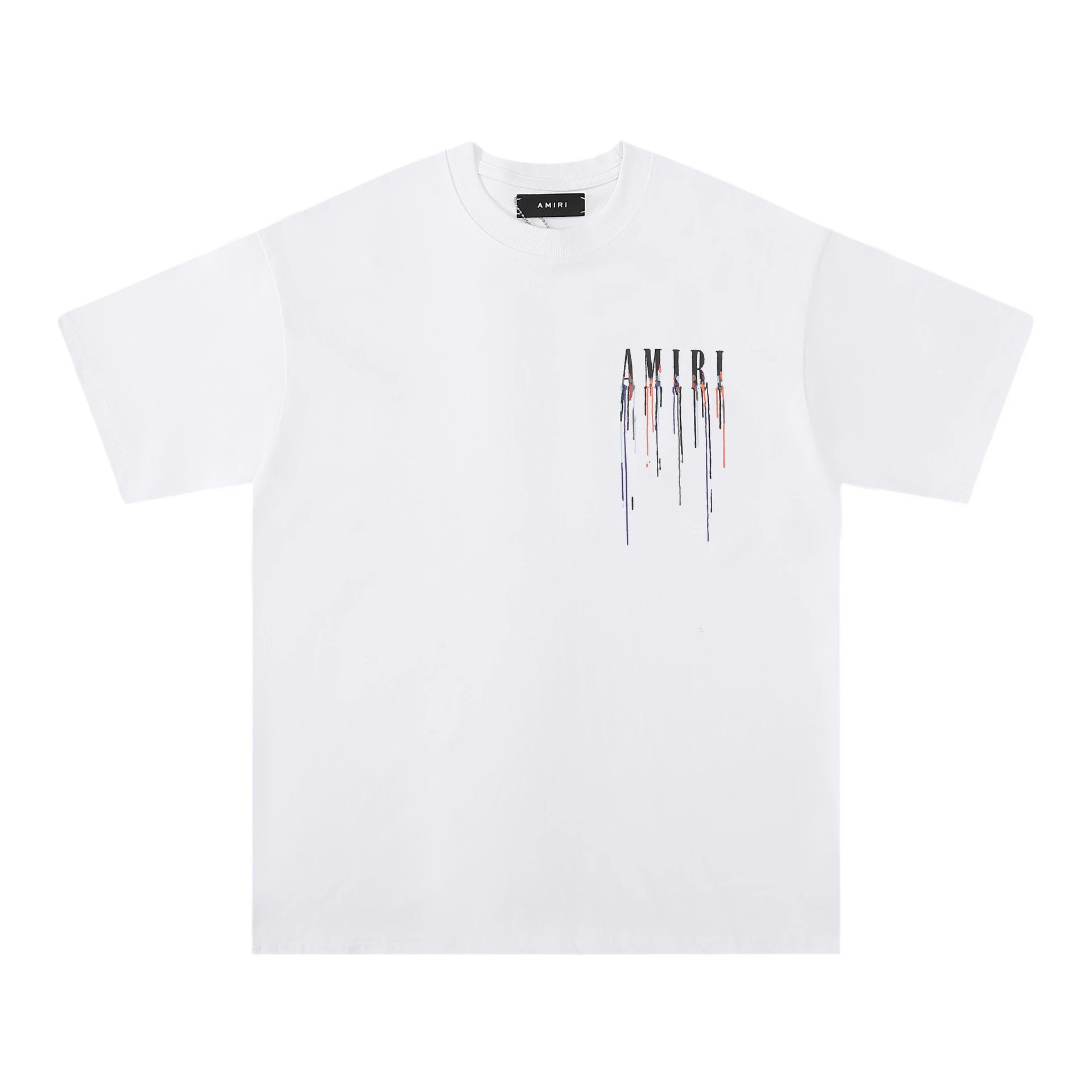 Amiri Paint Splatter Logo Black T-Shirt - 7