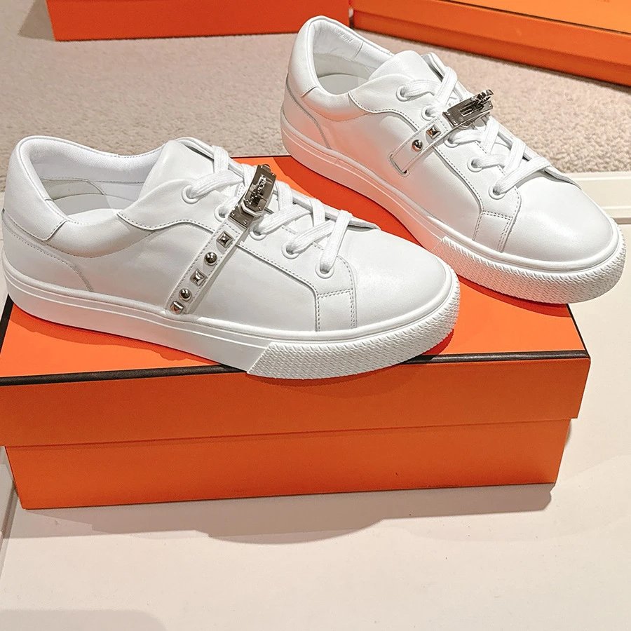 Hermès Oran Sneakers Gray and Navy Canvas Sneakers - 8